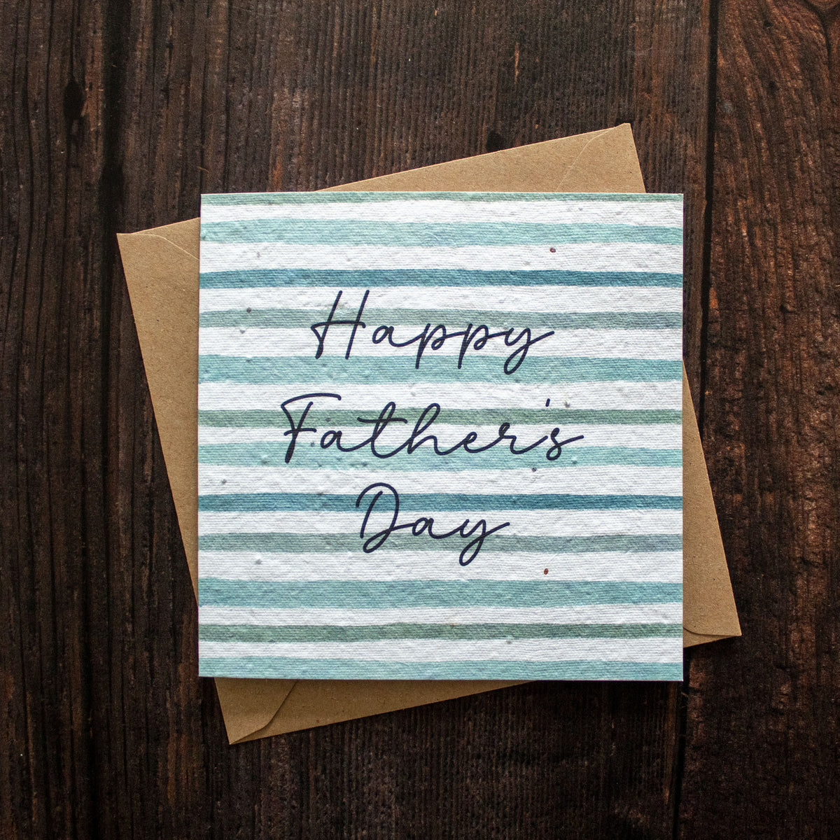 Plantable Father&#39;s Day Card - Blue Stripes