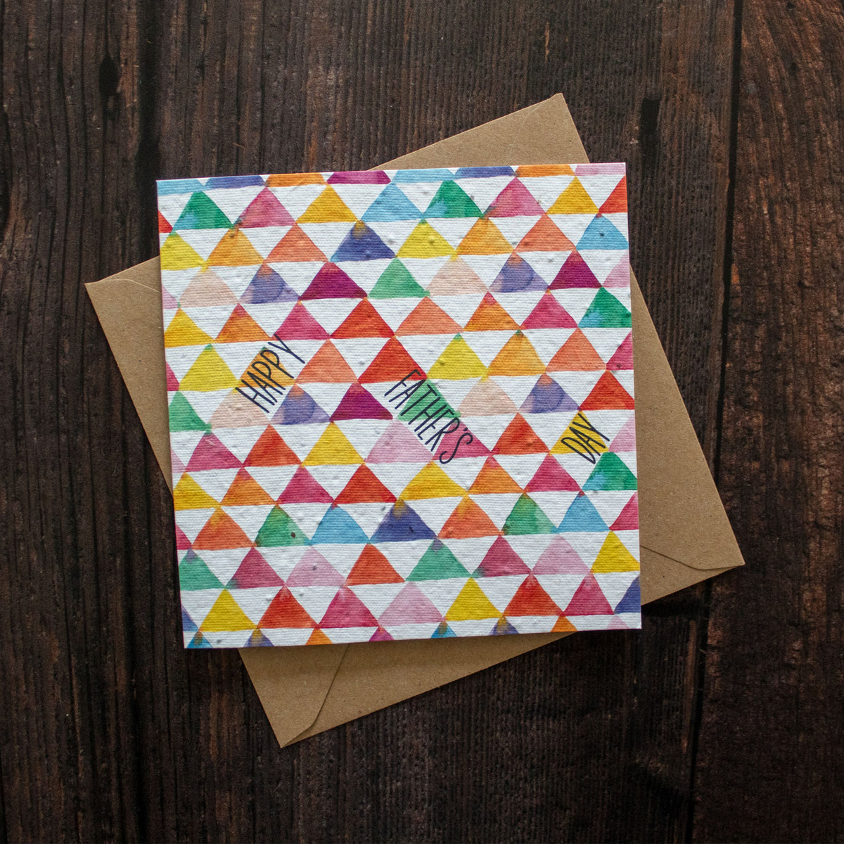 Plantable Father&#39;s Day Card - Colourful Triangles