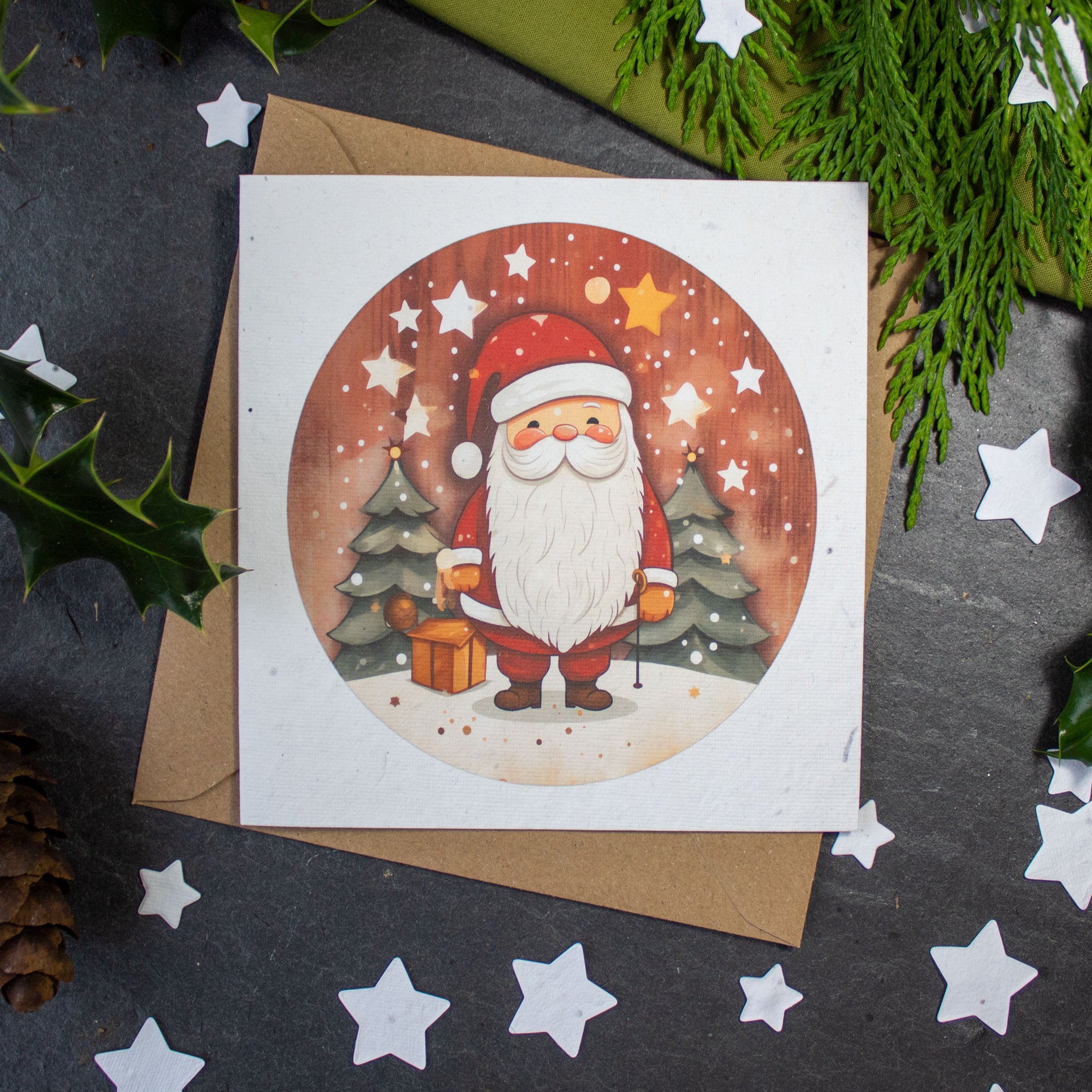 Plantable Christmas Card - Father Christmas