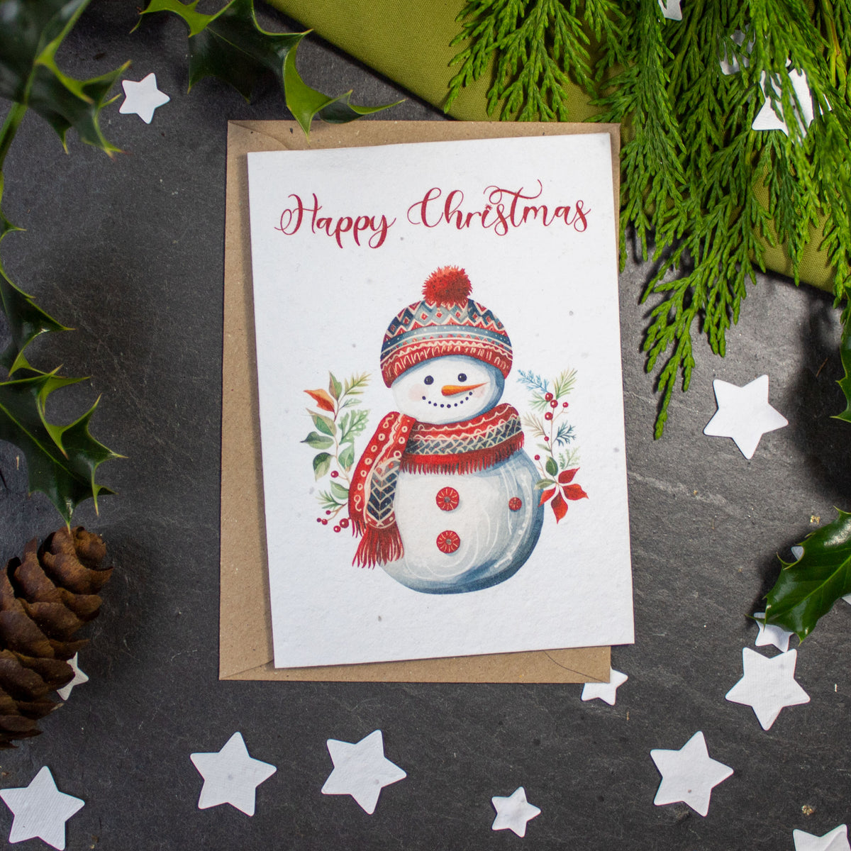 Plantable Christmas Card - Snowman