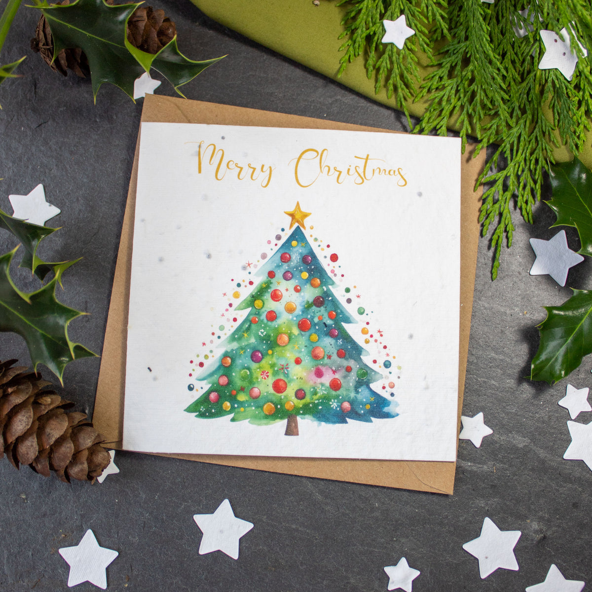 Plantable Christmas Card - Merry Christmas Tree