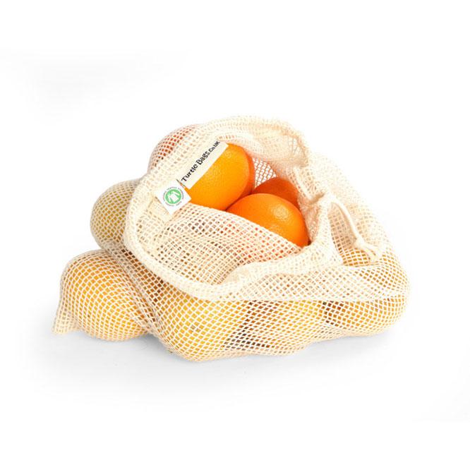 Long Handled Organic Cotton String Bag - Petrol - The Naughty Shrew